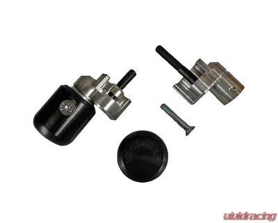 Woodcraft Technologies Frame Slider Base Kit w/ Blue Cerakote Pucks Kawasaki Ninja ZX-6R 2009-2012 - 50-0149-C