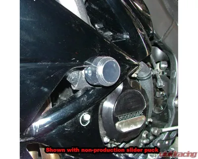 Woodcraft Technologies Frame Slider Base Kit w/ Blue Cerakote Pucks Kawasaki Ninja ZX-6R 2009-2012 - 50-0149-C