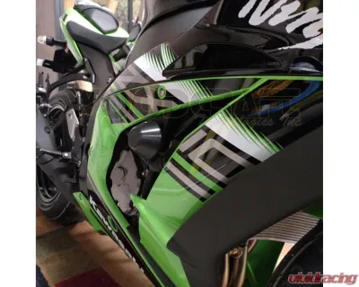 Woodcraft Technologies Frame Slider Base Kit w/ Blue Cerakote Pucks Kawasaki Ninja ZX-10R | ABS | 10RR 2016-2024 - 50-0170-C