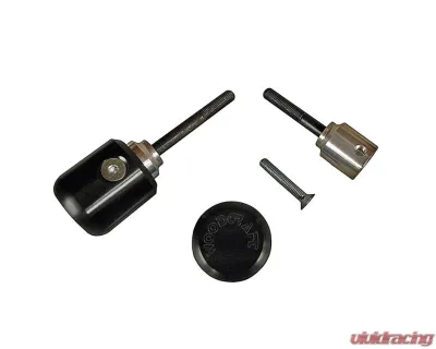 Woodcraft Technologies Frame Slider Base Kit w/ Blue Cerakote Pucks Honda CBR600F F3 1995-1998 - 50-0302-C