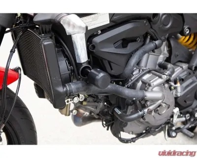 Woodcraft Technologies Frame Slider Base Kit w/ Blue Cerakote Pucks Ducati Monster 937 2021-2022 - 50-0632-C