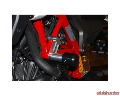 Woodcraft Technologies Frame Slider Base Kit w/ Blue Cerakote Pucks Ducati Hypermotard 821 | 939 | 950 2013-2020 - 50-0652-C