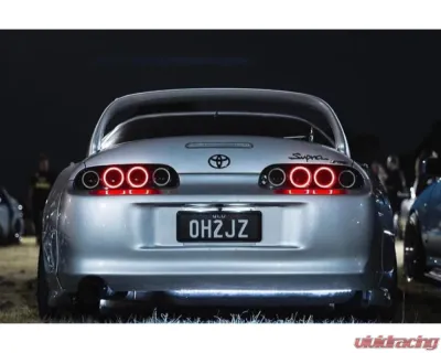 Headlight Revolution 90mm Dual Red Pivot Ring with Driver - LED242