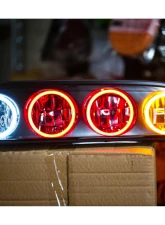 Headlight Revolution 90mm Dual Red Pivot Ring with Driver                                     - LED242 - Image 15