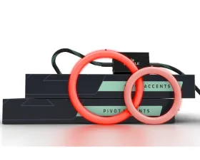 Headlight Revolution 90mm Dual Red Pivot Ring with Driver