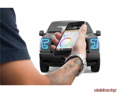 Headlight Revolution Pivot SB Fitted Halos Kit without OEM LED Ford F-150 2015-2017 - LED287