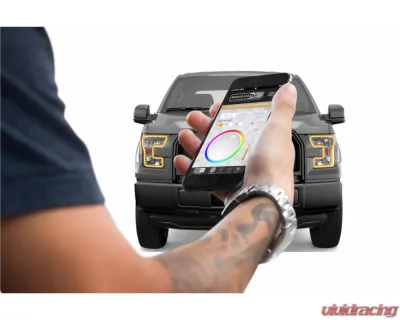 Headlight Revolution Pivot SB Fitted Halos Kit without OEM LED Ford F-150 2015-2017 - LED287