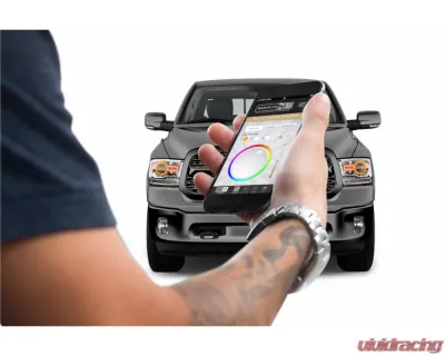 Headlight Revolution U Shape Profile Prism Fitted Halos Kit Dodge Ram 2009-2016 - LED47