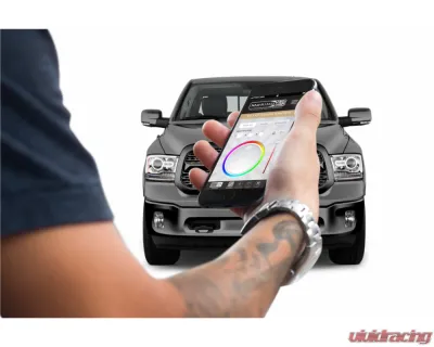 Headlight Revolution U Shape Profile Prism Fitted Halos Kit Dodge Ram 2009-2016 - LED47