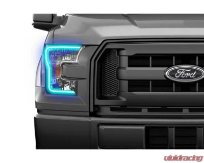 Headlight Revolution Profile Prism RGB Fitted Halos Kit without OEM LED Ford F-150 2013-2014 - LED50