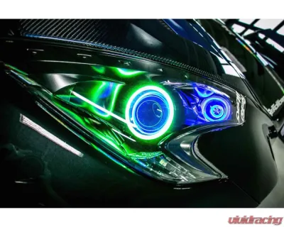 Headlight Revolution Green Profile OneColor Demon Eye - LED764
