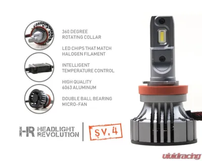 Headlight Revolution SV4 White 5202 | 2504 S-V.4 LED Bulb - SN.LED100