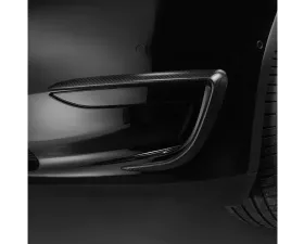 Carbonati Matte Black Real Molded Dry Carbon Fiber Fog Light Eyelid Tesla Model Y 2020+