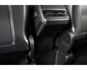 Carbonati Glossy Black Real Molded Dry Carbon Fiber Backseat Centre Console Base Cap Tesla Model 3 | Model Y 2017+