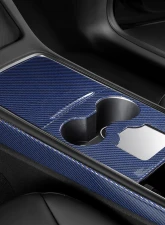 Carbonati Glossy Blue Real Molded Dry Carbon Fiber Centre Console Overlay Tesla Model 3 | Model Y 2017+                                     - 930044 - Image 5