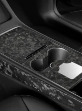 Carbonati Glossy Black Real Molded Forged Carbon Fiber Centre Console Overlay Tesla Model 3 | Model Y 2017+                                     - 930046 - Image 5