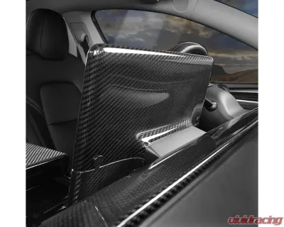 Carbonati Glossy Black Real Molded Dry Carbon Fiber Display Shade Cover Tesla Model 3 | Model Y 2017+ - 930057