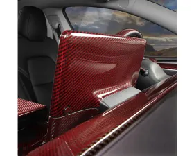 Carbonati Glossy Red Real Molded Dry Carbon Fiber Display Shade Cover Tesla Model 3 | Model Y 2017+