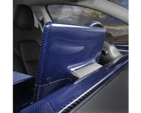 Carbonati Glossy Blue Real Molded Dry Carbon Fiber Display Shade Cover Tesla Model 3 | Model Y 2017+