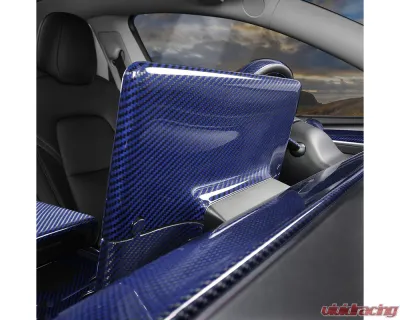 Carbonati Glossy Blue Real Molded Dry Carbon Fiber Display Shade Cover Tesla Model 3 | Model Y 2017+ - 930059
