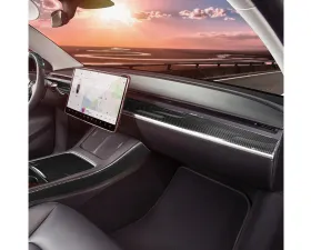 Carbonati Glossy Black Real Molded Dry Carbon Fiber Dash Trim Tesla Model 3 | Model Y 2017+