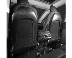 Carbonati Matte Black Real Molded Dry Carbon Fiber Seat Back Replacement Cover Tesla Model 3 | Model Y 2017+