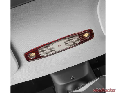 Carbonati Glossy Red Real Molded Dry Carbon Fiber Reading Light Cover Tesla Model 3 | Model Y 2017+ - 930144