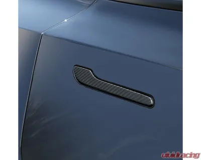 Carbonati Matte Black Real Molded Dry Carbon Fiber Door Handle Overlay Tesla Model 3 | Model Y 2017+ 930162 - 930162