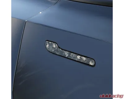 Carbonati Glossy Black Real Molded Forged Carbon Fiber Door Handle Overlay Tesla Model 3 | Model Y 2017+ 930163 - 930163