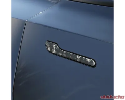 Carbonati Matte Black Real Molded Forged Carbon Fiber Door Handle Overlay Tesla Model 3 | Model Y 2017+ 930164 - 930164