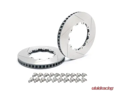 Paragon Brakes Pair Front Replacement Rotors w/ OEM Hats - PRK.021.350.320.20100.05.03.F
