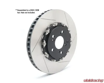 Paragon Brakes Pair Front Replacement Rotors w/ OEM Hats - PRK.021.350.320.20100.05.03.F