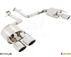 Meisterschaft Stainless Steel GTS Ultimate Sport Performance Exhaust w/ 4x120x80mm Oval Split Tips Lexus IS 500 V8 2021+