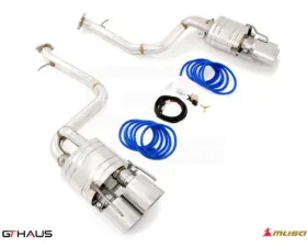 Meisterschaft Stainless Steel GTC VC Control Performance Exhaust w/ 4x120x80mm Oval Split Tips Lexus IS 500 V8 2021+