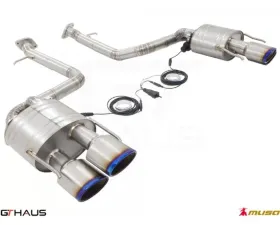 Meisterschaft Titanium GTC VC Control Performance Exhaust w/ 4x120x80mm Oval Split Tips Lexus IS 500 V8 2021+
