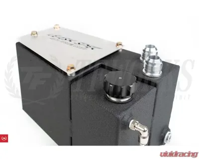 Leask-Spec Black Catch Can & Coolant Over Flow Combo Tank w/ Lines Nissan Skyline R33 / R34 GTR 1995-2002 - LS-R33/R34-OIL-COOLANT-BLACK