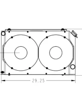 PWR 55mm Performance Radiator Module Dual 13" SPAL Fans Cradle Mount Core Support Chevrolet Nova SB | BB 1968-1977                                     - 15-00120 - Image 2