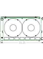 PWR 55mm Performance Radiator Module Dual 13" SPAL Fans Chevrolet Chevelle SB | BB 1968-1972                                     - 15-10210 - Image 2