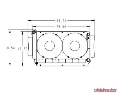 PWR 55mm Performance Radiator Module Dual 12" SPAL Fans Chevrolet Chevelle LS 1964-1967 - 15-11240