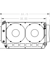 PWR 55mm Performance Radiator Module Dual 12" SPAL Fans w/ EOC Chevrolet Chevelle LS 1964-1967                                     - 15-11243 - Image 2