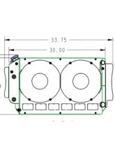 PWR 55mm Performance Radiator Module Dual 12" SPAL Fans w/ EOC & PSC Chevrolet Chevelle LS 1964-1967                                     - 15-11244 - Image 2