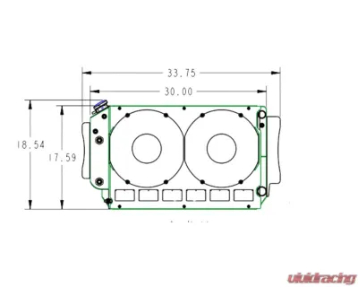 PWR 55mm Performance Radiator Module Dual 12" SPAL Fans w/ EOC & PSC Chevrolet Chevelle LS 1964-1967 - 15-11244