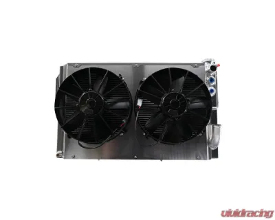 PWR 55mm Performance Radiator Module Dual 12" SPAL Fans Chevrolet Corvette LS 1963-1967 - 15-11300