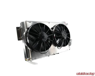 PWR 55mm Performance Radiator Module Dual 12" SPAL Fans Chevrolet Corvette LS 1963-1967 - 15-11300