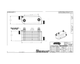 PWR Performance Water to Oil Cooler Aluminum 18 Plate -20 AN Inlet & Outlet