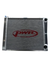 PWR Dirt Modified Radiator Double Pass Open 55mm 24" x 19" 1-3/4" Low Outlet                                     - 915-24190 - Image 3