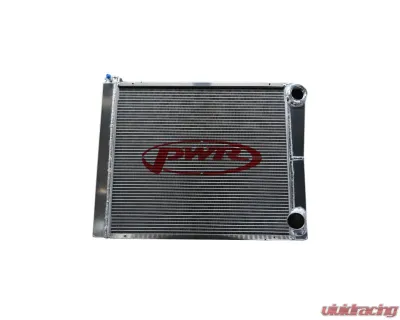 PWR Dirt Modified Radiator Double Pass Open 55mm 24" x 19" 1-3/4" Low Outlet - 915-24190