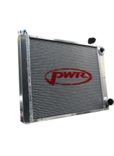 PWR Dirt Modified Radiator Double Pass Open 55mm 24" x 19" 1-3/4" Low Outlet                                     - 915-24190 - Image 2
