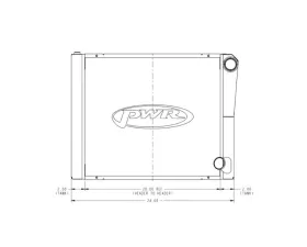 PWR Dirt Modified Radiator Double Pass Closed 55mm 24