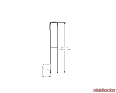 PWR Dirt Modified Radiator Double Pass Closed 55mm 24" x 19" 1-3/4" Low Outlet - 915-24191